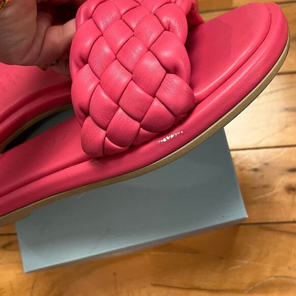 Seychelles Bellissima Pink Magenta Puffy Leather Slides Size 7 - Picture 5 of 6